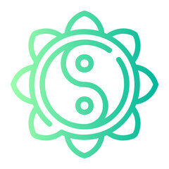 yin yang gradient icon