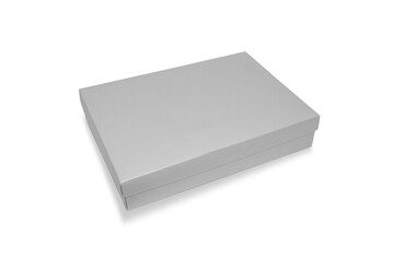 white paper box, Sweet paper box, gift box with a separate lid on the white background.