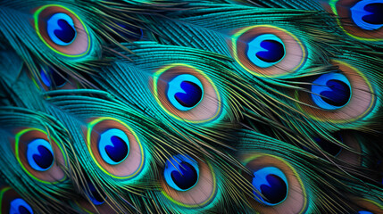 Obraz premium Peacock feather background