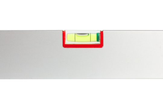 Vector spirit level, water construction level with ruler isolated from background