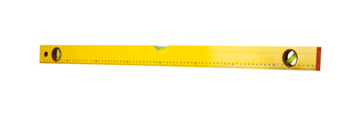 Vector spirit level, water construction level with ruler isolated from background