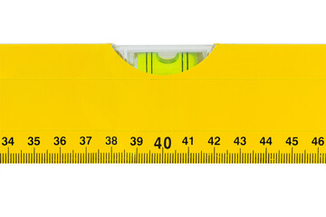 Vector spirit level, water construction level with ruler isolated from background
