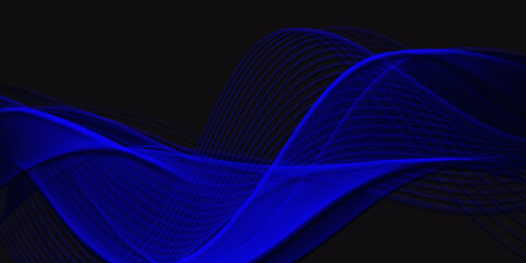 abstract blue wave background, wallpaper dark futuristic  backgrounds, abstract black blue waves background, gradient, wallpaper, minimal design