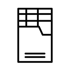 Bar Chocolate Dessert Outline Icon