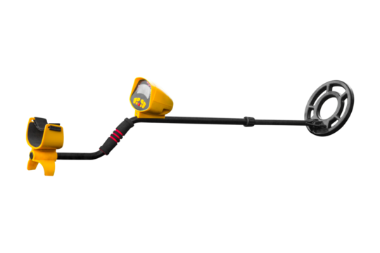 metal detector, modern metal detector with display isolated from background