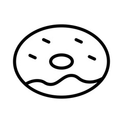 Fototapeta premium Dessert Donut Cake Outline Icon