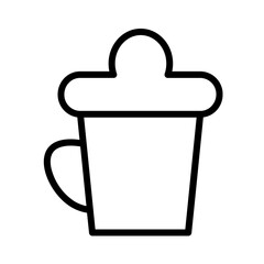 Chocolate Coffee Food Outline Icon