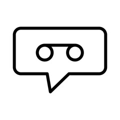 Audio Chat Message Outline Icon