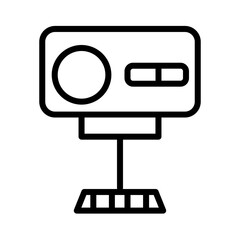 Camera Recording Sensor Outline Icon