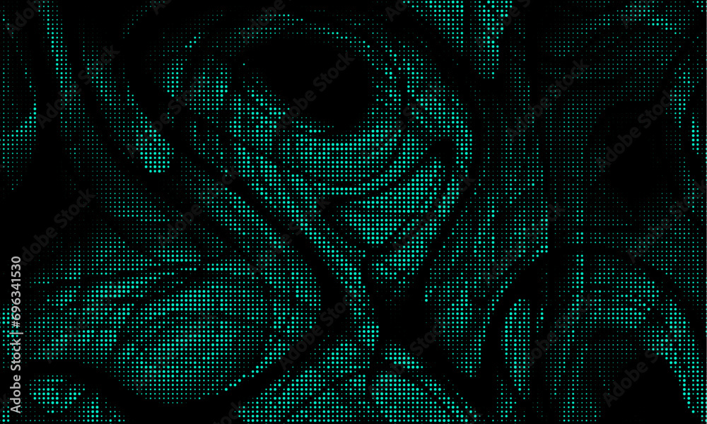 Poster pixilated abstract energy background. halftone effect. vector image.