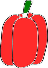 red pepper. Element. Vector illustration for design