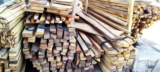 close up of quality woods for building 