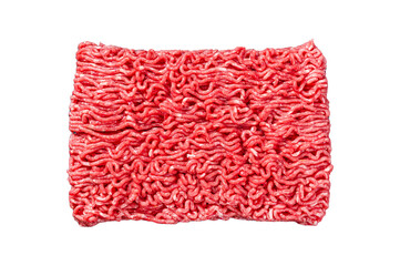 Raw mince beef meat  Transparent background. Isolated.