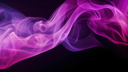 Abstract pink and purple smoke on a black background