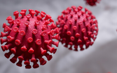 Covid-19 virus icon, Sars Cov 2 Bacteria, coronavirus pandemic and epidemic
