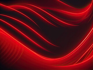 Bright red wavy lines in a free vector style on a black background
