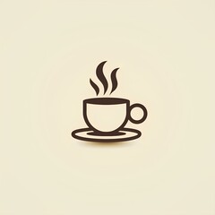 Obraz premium A clean, modern logo design with a simple line drawing of a coffee cup. generative AI