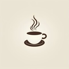 Obraz premium A clean, modern logo design with a simple line drawing of a coffee cup. generative AI