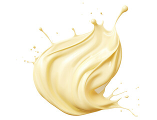 Delicious mayonnaise splash cut out