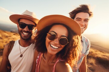 A couple of people that are standing in the dirt