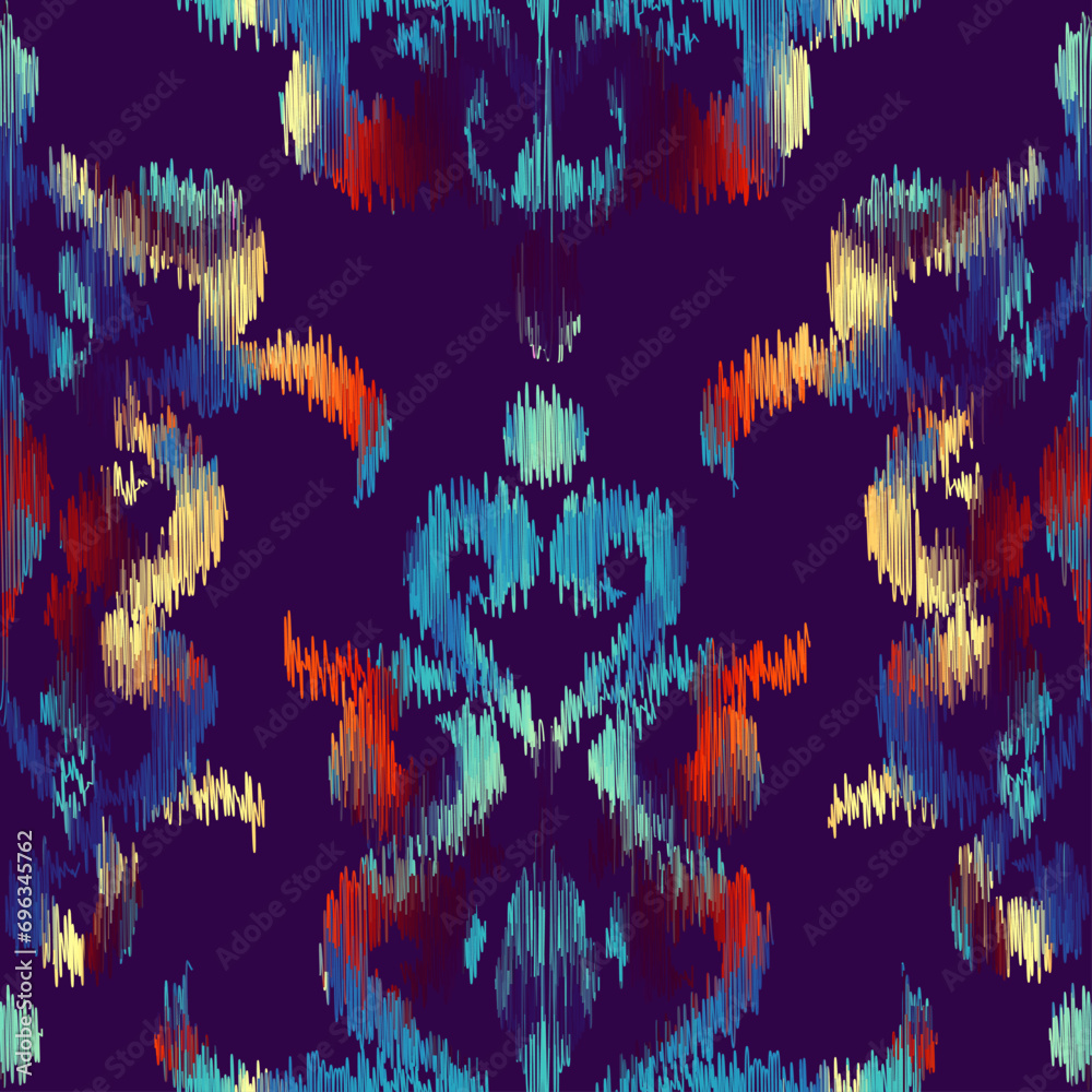 Poster elegance abstract grunge vintage pattern. ikat style. seamless vector image.