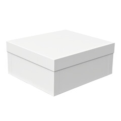 White mockup box isolated on transparent background