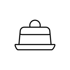 Cake outline icons, bakery minimalist vector illustration ,simple transparent graphic element .Isolated on white background