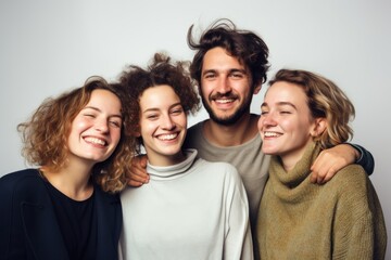 Obraz premium A group of people standing next to each other