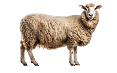 Obraz premium Sheep Isolated on Clear Background