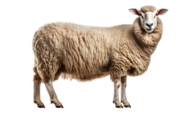 Sheep Isolated on Clear Background