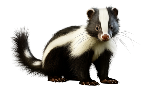 Skunk on a Transparent Background