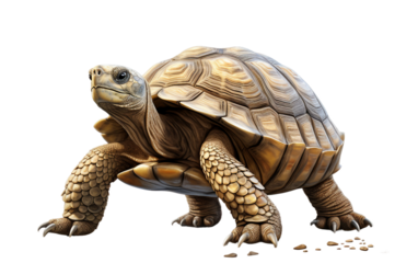 Tortoise on a Transparent Background