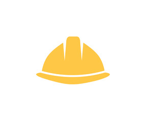 Construction helmet icon. Helmet, Hat, Construction, Safety, Protection, Yellow, Hardhat, Hard, Builder. Safety cap, Worker hat vector design and illustration.

