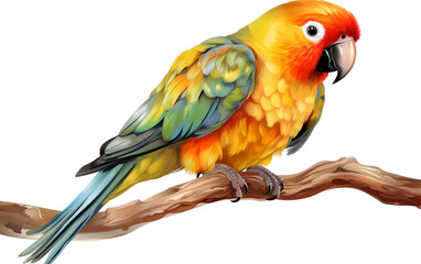 Lovebird Isolated on Clear Background