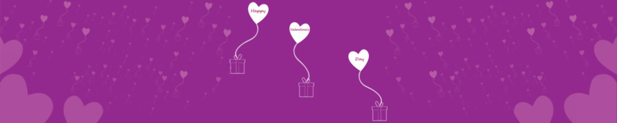 Happy valentines day. Vector banner, greeting card, flayer, poster,  with text Happy valentines day