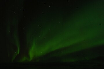 Grünes Polarlicht, Nordlicht, Norwegen, Skandinavien, green, black, glühend, leuchtend,...