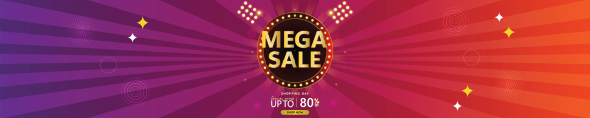 Sale banner template design . Super Sale, end of season special offer banner. vector illustration.