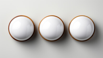 Design concept top view of 3 white badge float