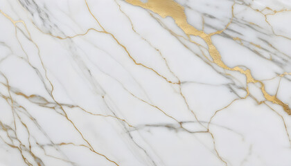 High-Resolution Polished Gold White Marble - Shiny Texture