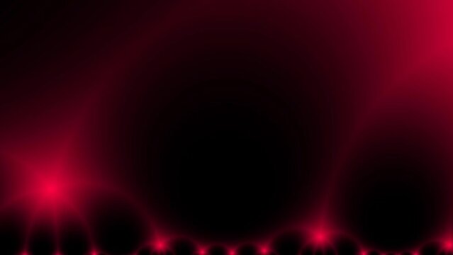 Animated Abstract bright light rays and Red optical glows on dark background
