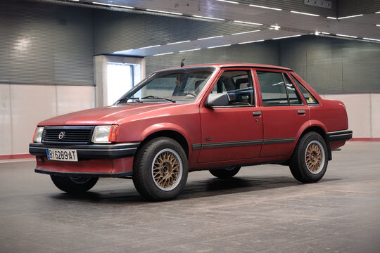 Bilbao, Spain-November 11, 2023: 1990 Opel Corsa A (S83) four-door in indoor parking