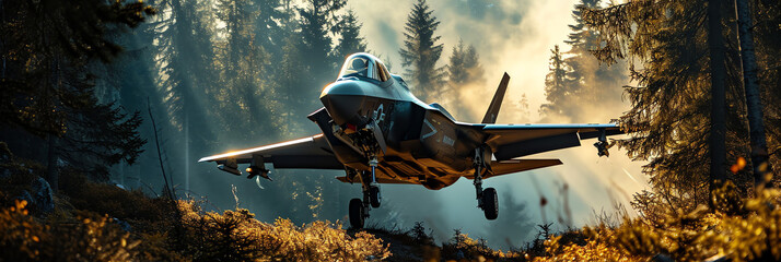 F-35 Fighter Jet - obrazy, fototapety, plakaty