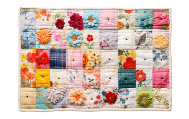 Patchwork Blanket Artisanal Warmth On Isolated Background