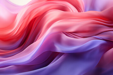 Obraz premium colorful abstract smoke in purple color, displaying swirls, in the style of light red and light pink, rendered in cinema4d, flickr, wavy resin sheets, graceful lines, flowing fabrics, john pitre, 4k