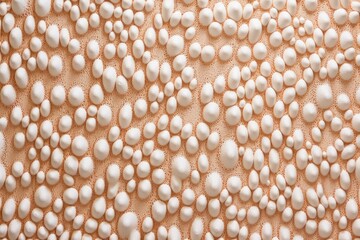 Top view of latex foam texture viewed with details