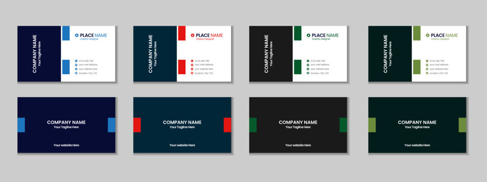 Professional business card set template design with texture and pattern, corporate visiting card, name card design with mockup