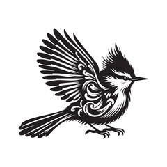 bird silhouette: Wading Herons, Lakeside Egrets, and Waterside Avian Beauties in Graceful Silhouettes - Minimallest bird black vector
