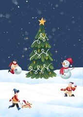 Blue and White Playful