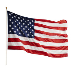 American flag, transparent background