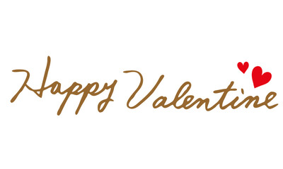 ハッピーバレンタイン-文字-筆記体-英語　Happy Valentine
